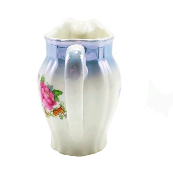 PK Unity Germany Creamer Luster Blue Floral Bird - Picture 3 of 5